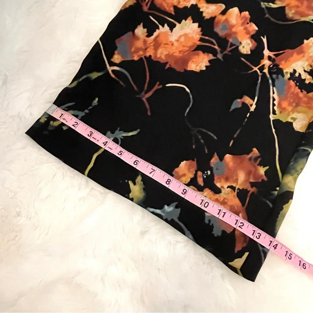 BCBGMaxAzria Black Floral Wide Leg Palazzo Pants - Picture 7 of 15